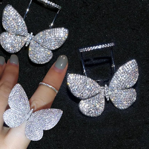 Butterfly Micro Pave Ring