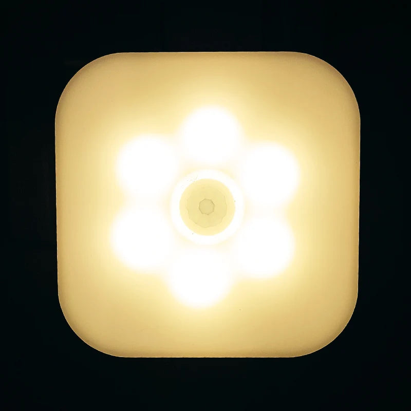 LED Night Wall Lamp Light With EU Plug Smart Motion Sensor Home Staircase Closet Aisle WC Bedside Lamp Hallway Pathway A11