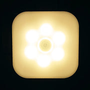 LED Night Wall Lamp Light With EU Plug Smart Motion Sensor Home Staircase Closet Aisle WC Bedside Lamp Hallway Pathway A11