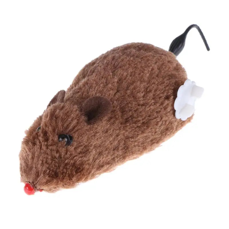 1PC Mouse Toy Clockwork Plush Mouse Toy for Cat Kitten Interactive Playing Toy Mechanical Motion Rat Pet Cat Products