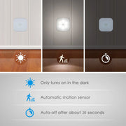 LED Night Wall Lamp Light With EU Plug Smart Motion Sensor Home Staircase Closet Aisle WC Bedside Lamp Hallway Pathway A11