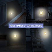 LED Night Wall Lamp Light With EU Plug Smart Motion Sensor Home Staircase Closet Aisle WC Bedside Lamp Hallway Pathway A11