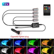 Footwell RGB interior LED light strips for cars, view 9