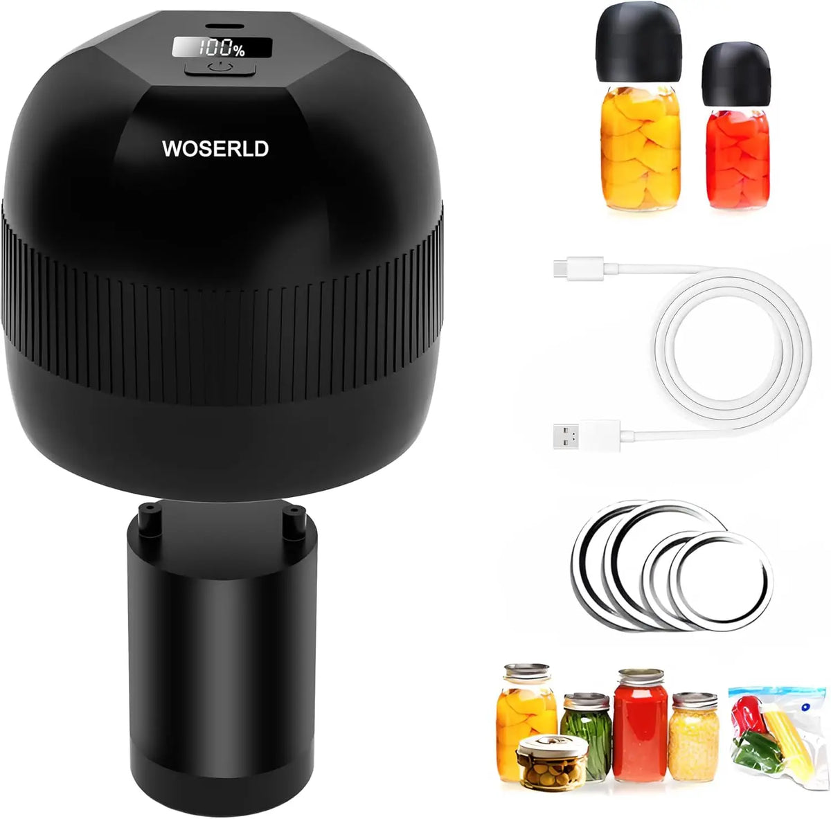 Electric mason jar vacuum sealer