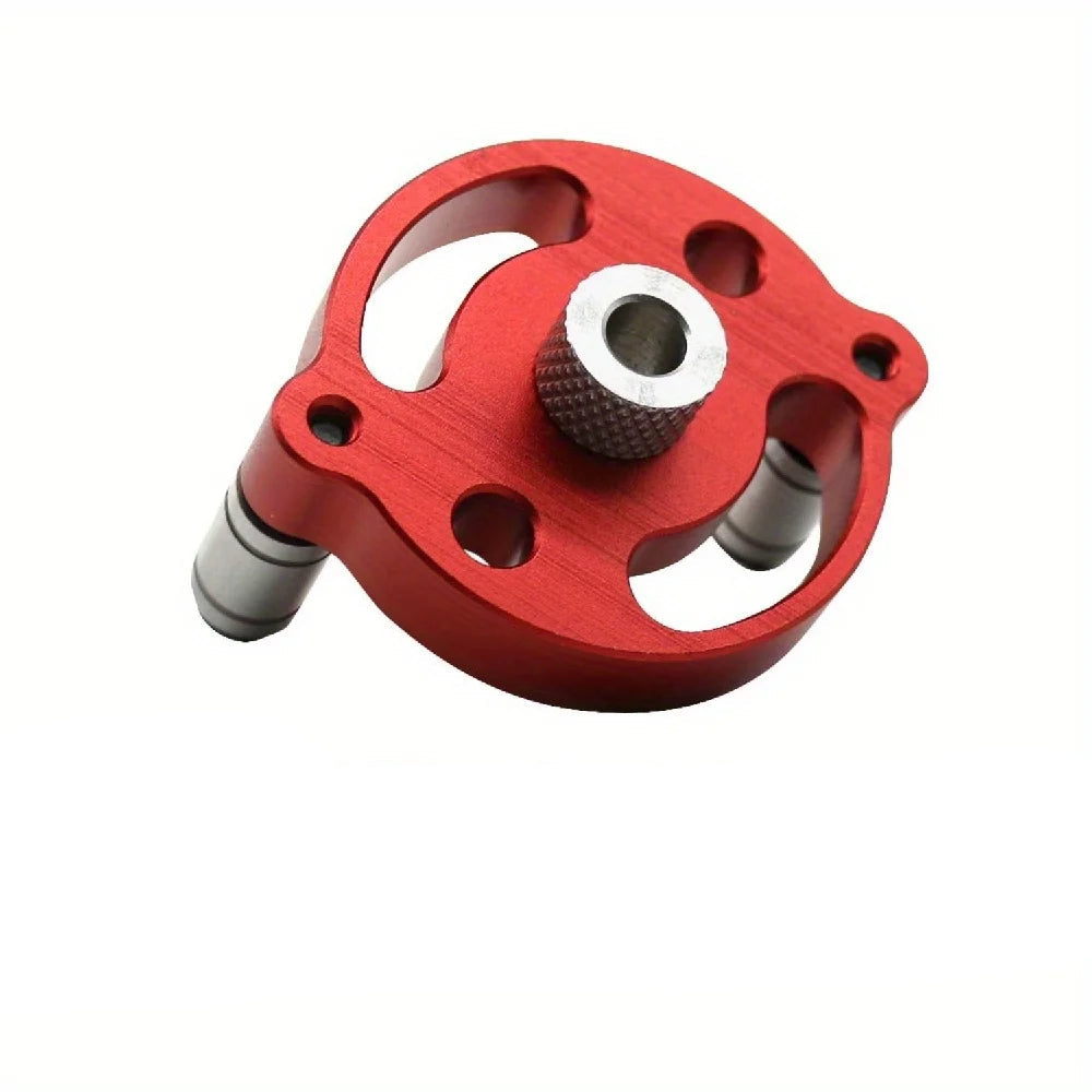 Self‑Centering Dowel Jig, Handheld Straight‑Hole Drill Guide Locator, Wood Panel Punching Tool for Woodworking Furniture Joints