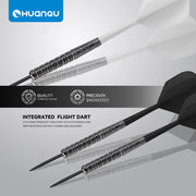 Huanqu Professional Dart Set, Six-Piece Dart Set with Spare Aluminum Shaft Flights and O-Rings, Complete Accessories, Durable Standard Darts, Indoor and Outdoor Competition Training Game Supplies, Universal Dart Set, Perfect