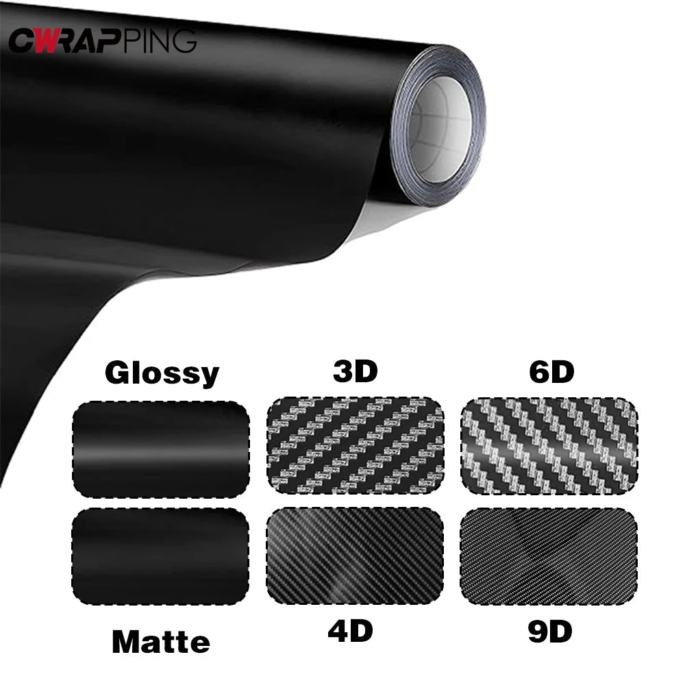 Carbon fiber vinyl wrap film for cars