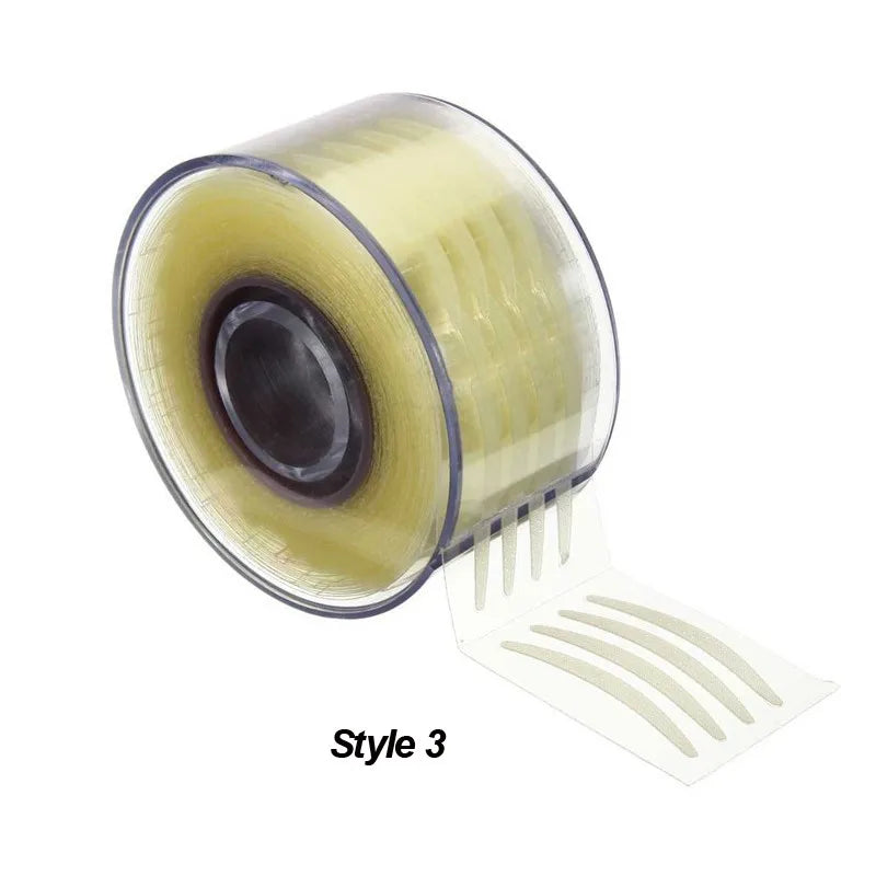 600 Pcs Eye Lift Strips Double Eyelid Tape Clear Gray Eyelid Stripe Big Eyes Invisible Double Fold Eyelid Sticker Makeup Tools