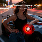 Brake disc and caliper LED desk lamp, view 2
