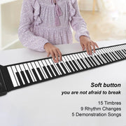 88 Key Portable Piano Handroll Electronic Piano Environmental Silicone Foldable Piano Home Practice Professional Electronic Pian