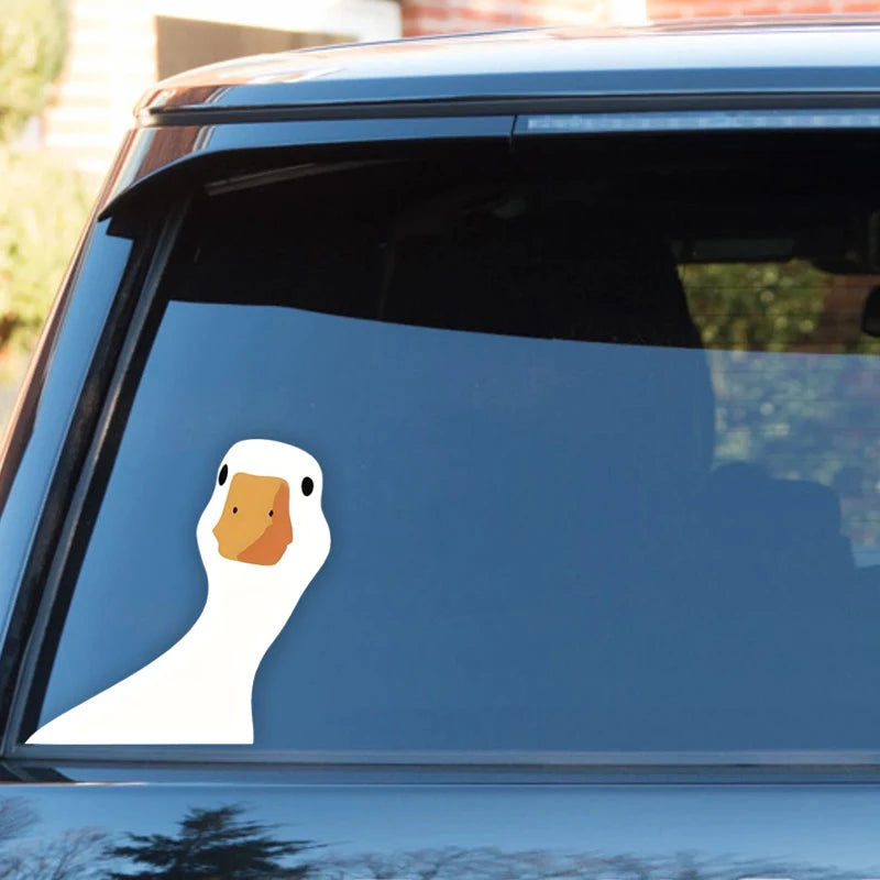 Rubber duck car window decal, view 3