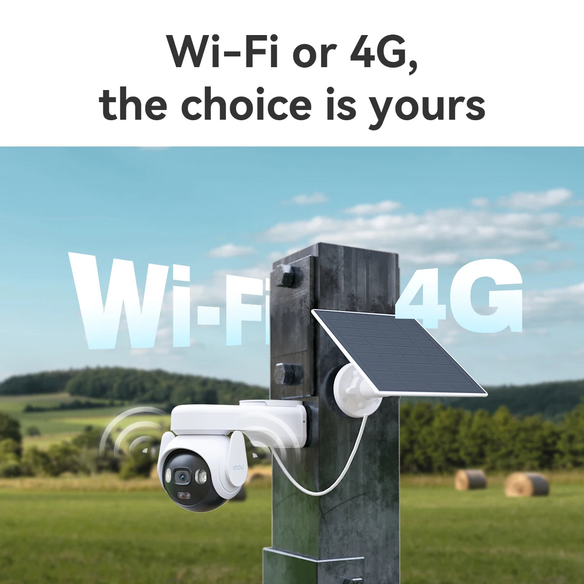 IMOU AOV PT 5MP With Solar Panel 360° PTZ Outdoor Security Camera 4G LTE Wifi Network 10000mAh Battery Auto Tracking IP Camera