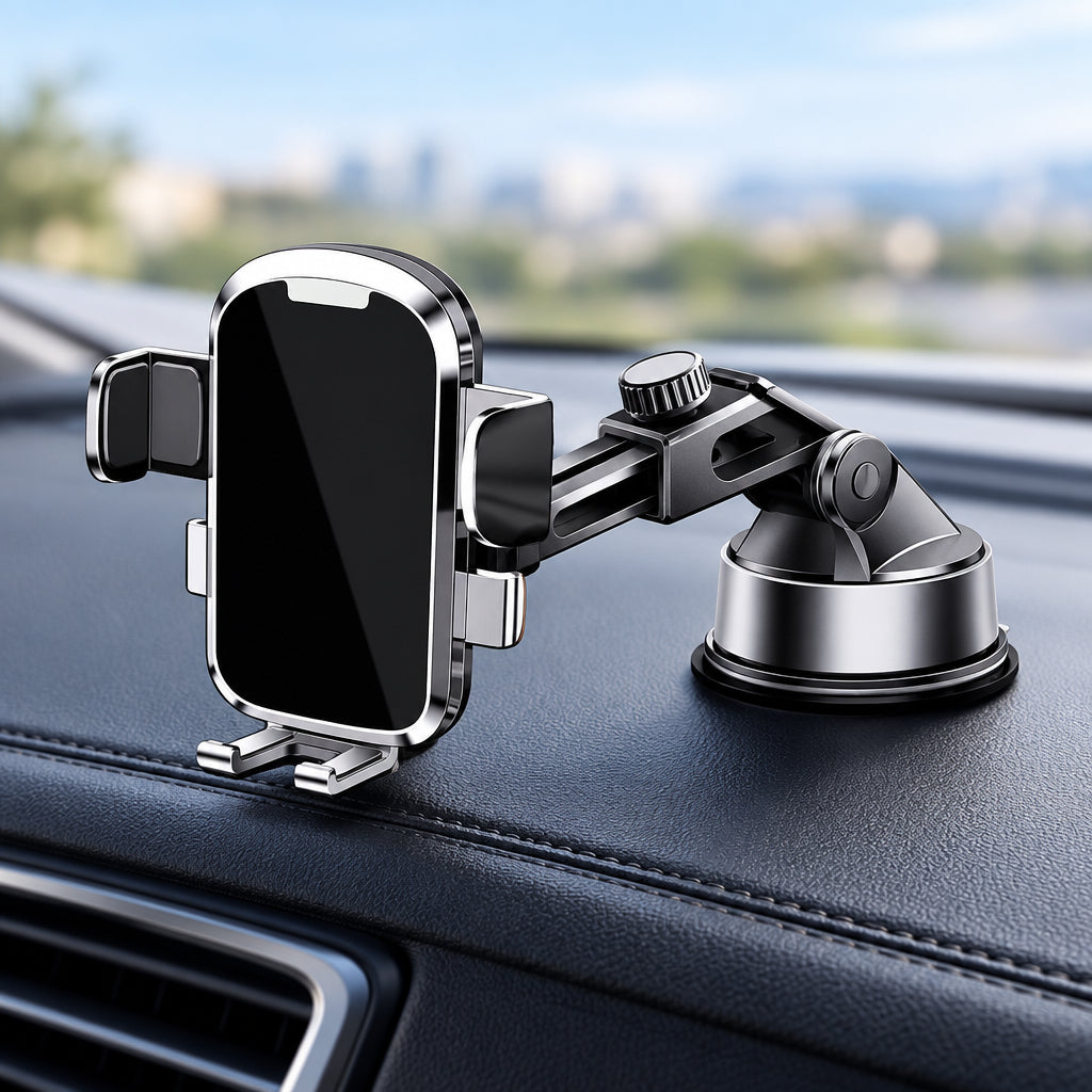 SEAMETAL Car Phone Holder Suction Cup Stand Gravity Dashboard Phone Mount Stand GPS Universal For iPhone 15 14 13 Xiaomi Samsung