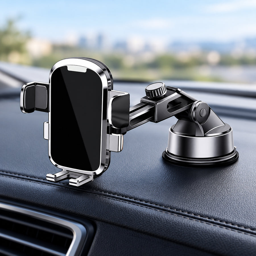 SEAMETAL Car Phone Holder Suction Cup Stand Gravity Dashboard Phone Mount Stand GPS Universal For iPhone 15 14 13 Xiaomi Samsung