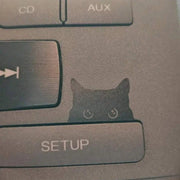 Black cat peeker car interior decal, view 6