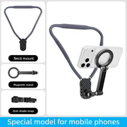 Silicone Magnetic Neck Halter Mobile Phone Holder for IPhone 16 15 14 13 for Huawei for Samsung FOR Xiaomi Selfie Stand Bracket