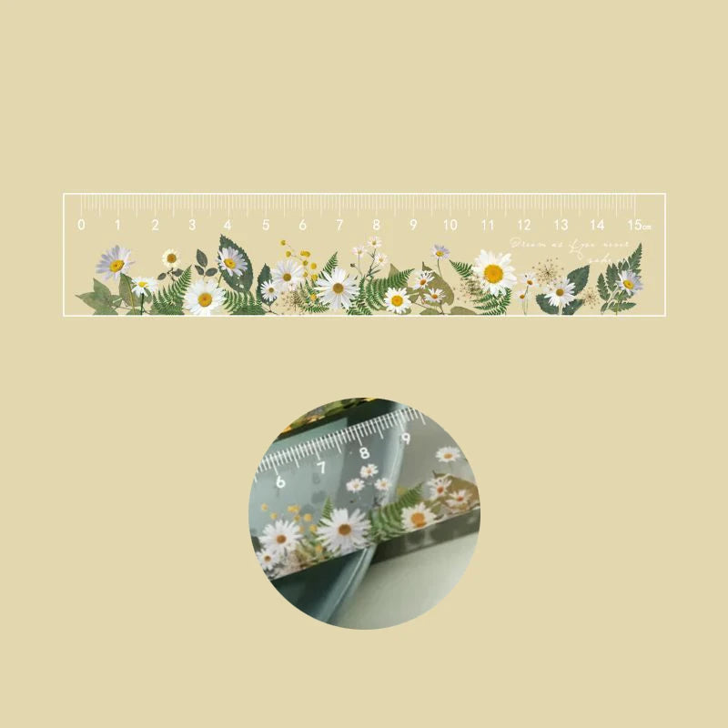 Plant Clear Ruler - Acrylic Ruler 5.91inch School Ruler With Centimeters