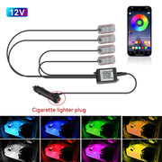 Footwell RGB interior LED light strips for cars, view 7