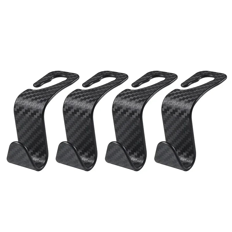 4Pcs Hooks for Bags Car Clips Front Seat Headrest Organizer Holder Auto Fastener Hangers Car Storage Interior Accessories