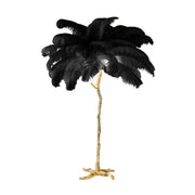 Nordic Ostrich Feather Floor Lamp Living Live Room Atmosphere Home Decor Sofa Corner Standing Lamp Bedroom Bedside Table Light