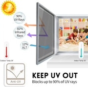 One-way mirror privacy window tint film, view 2