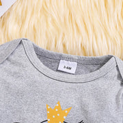 Citgeett Autumn Infant Baby Boys Girls Fall Outfits Long Sleeve Print Romper + Pants + Hat Set Spring Clothes