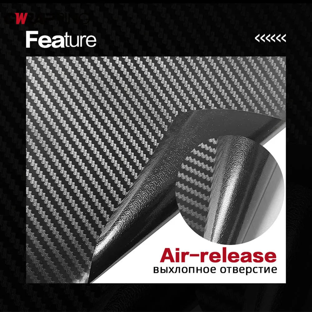 Carbon fiber vinyl wrap film for cars, view 2