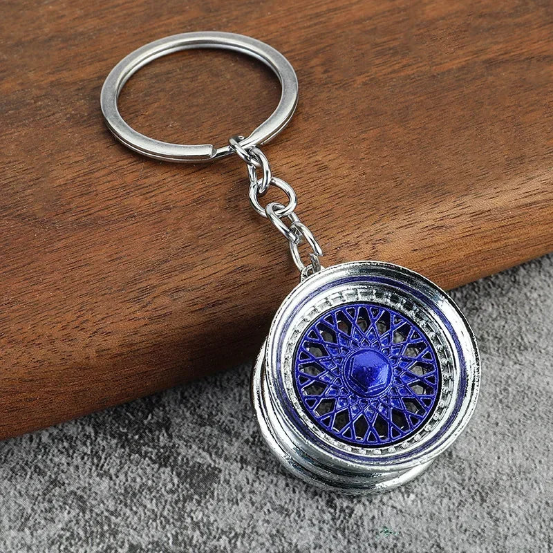 Creative Gear Head Keychain Speed Gearbox Keyring for Car Key Turbo Hub Brake Disc Pendant Shock Absorber Keys Holder Chain Ring