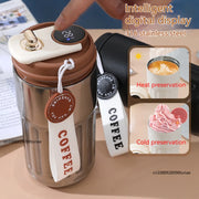 Intelligent Digital LED Temperature Display Coffee Cup Stainless Steel Thermo Bottle Keeps Cold and Heat Thermal Mug Sports Cup