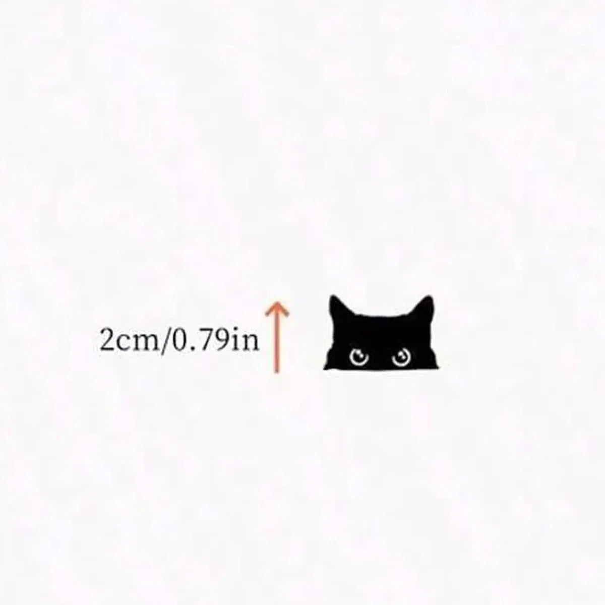 Black cat peeker car interior decal, view 3