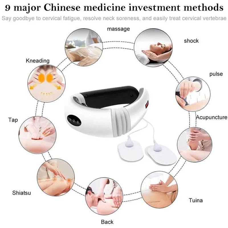 Electric Shoulder Back Massager Shiatsu Neck Massager Pulse Back Heating Muscle Pain Relief Care Relaxation Tool for Car Office