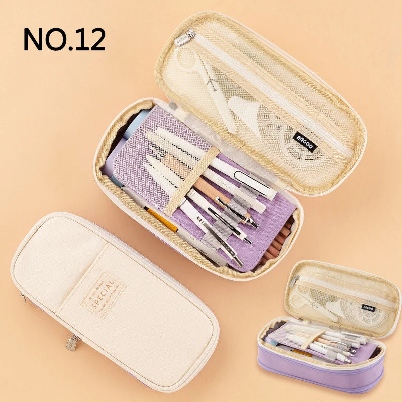 Creative Pencil Case Large Capacity Double Layers CPC Certification Safe Material School case Pouch Stationery for Girls
