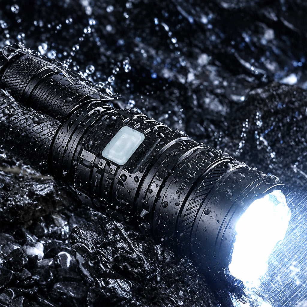 SUPERFIRE  36W High Power LED Waterproof Flashlight  With Wick 26650 Battery Powerful Indicator USB-C Tactical Hunting Lights