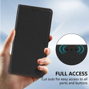 Wallet Skin Friendly Card Slot Magnetic Flip Leather Case For Samsung Galaxy S25 Edge S24 FE S23 Ultra S22 S21 S20 S10Plus Cover