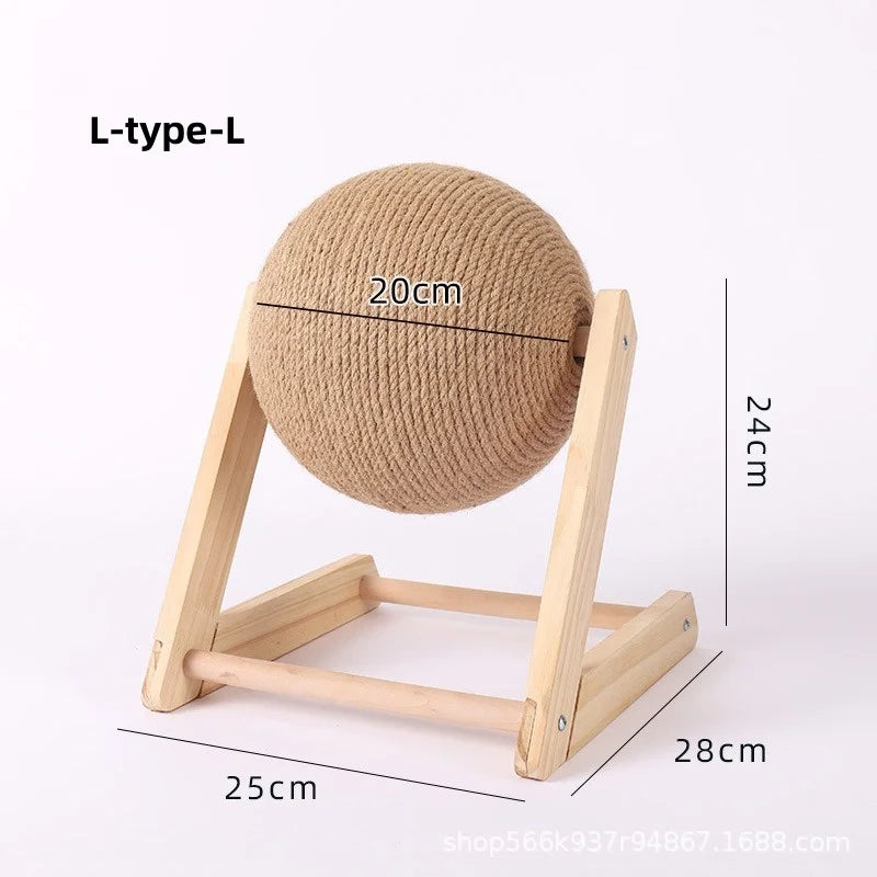 Cat Scratching Ball Toy Kitten Sisal Rope Ball Board Grinding Paws Toy Cats Scratcher Wear-resistant Pet Furniture Supplies
