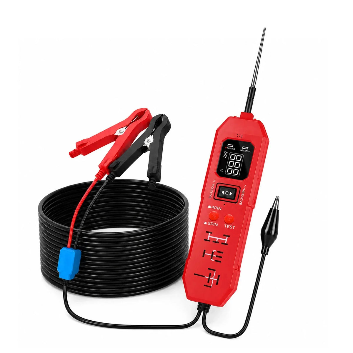 Automotive circuit and relay tester with digital display, view 7