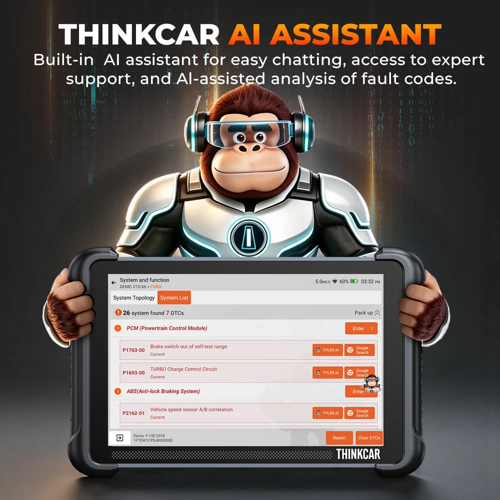 Global Version THINKCAR THINKSCAN 689BT OBD2 Diagnostic Tool DOIP CANFD Bi-directional ECU Coding 35 Resets Lifetime Free Update