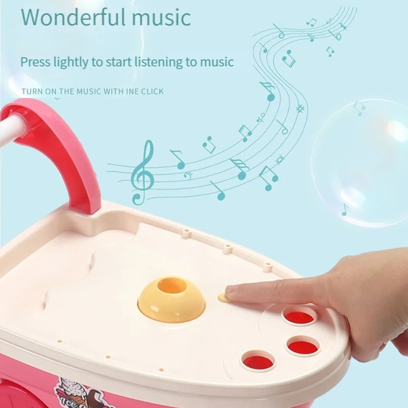 Children's Girls Play Every House Ice Cream Candy Ice Cream Truck, Puzzle Simulation Cart Kitchen Toy Set