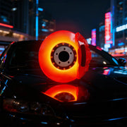 Brake disc and caliper LED desk lamp, view 4
