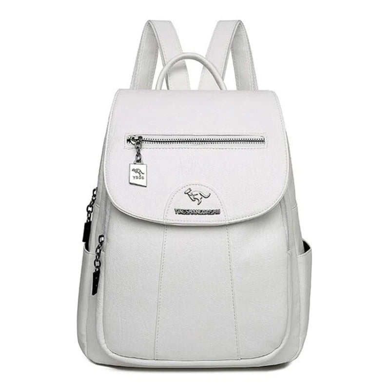 2024 New Women Leather Backpacks High Quality Female Vintage Backpack For Girls School Bag Travel Bagpack Ladies Back Pack