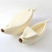 Winter Banana Cat Bed House Funny Cute Cozy Cat Mat Beds Warm Durable Portable Pet Basket Kennel Dog Cushion Cat Supplies winter