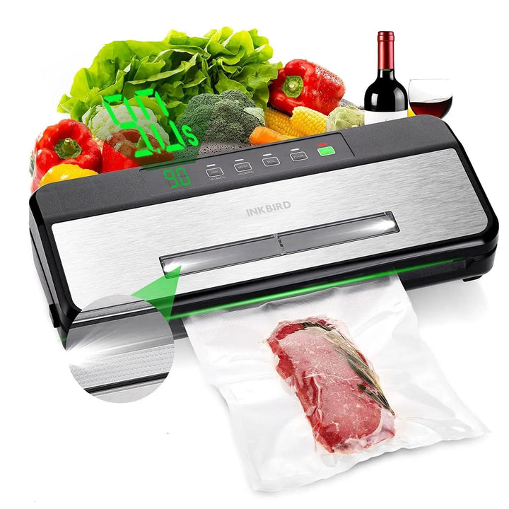 INKBIRD 3rd Vacuum Sealer with Starter Kit -80KPA Strong Suction Kitchen Household Food Vacuum Sealer Machine for Meat,Vegetable