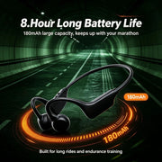 KEBIDUMEI Bluetooth 6.0 Air Conduction Earphones Sports Open-Ear Headphones Supports TF Card Outdoor Noise Reduction Headsets