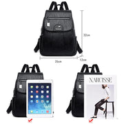 2024 New Women Leather Backpacks High Quality Female Vintage Backpack For Girls School Bag Travel Bagpack Ladies Back Pack
