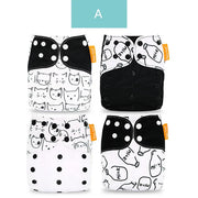 Happyflute New Desig Hot Sale 4Pcs OS Pocket Diaper Washable&Reusable Absorbent Ecological Diaper Cover Adjustable Baby Nappy