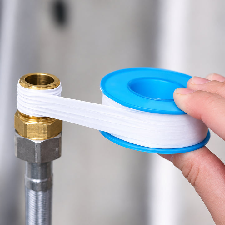 4M PTFE Water Pipe Tape Oil-free Sealing Tape Fitting Thread Seal Tape White Pipe Thread Seal Raw Material Tape Home Essential