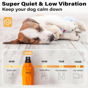 6-Speed Dog Nail Grinder Enhanced Pet Nail Grinder Super Quiet Rechargeable Electric Dog Nail Trimmer Painless Paws Grooming