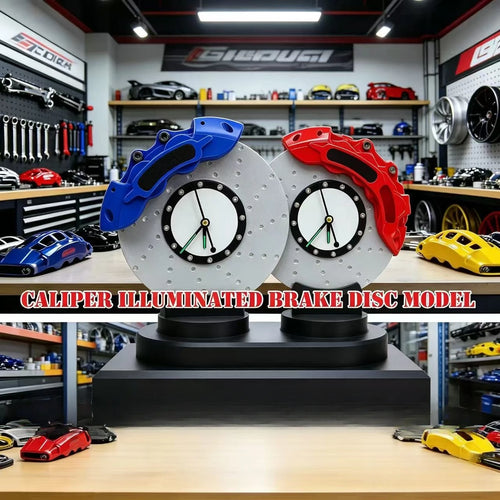 Brake disc and caliper LED desk lamp