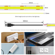 Flexible USB COB Light Strip