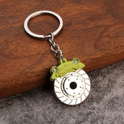 Creative Gear Head Keychain Speed Gearbox Keyring for Car Key Turbo Hub Brake Disc Pendant Shock Absorber Keys Holder Chain Ring